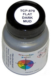 Tru-Color 870 Flat Brushable Color Acrylic Paints 1oz Dark Mud