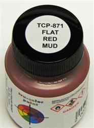 Tru-Color 871 Flat Brushable Color Acrylic Paints 1oz Red Mud