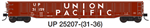 Trainworx 2520735 N 52'6" Corrugated Gondola Union Pacific 5 Red White Large Lettering