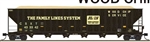 Trainworx 2702407 N Greenville 7000-Cubic Foot Wood Chip Hopper Family Lines CSXT #433342