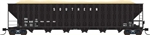 Trainworx 2703507 N Greenville 7000-Cubic Foot Wood Chip Hopper Southern Railway #134550