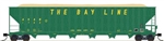 Trainworx 2705605 N Greenville 7000-Cubic Foot Wood Chip Hopper Atlanta & St. Antrews Bay #1774