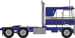 Trainworx 41052 N 1970s Kenworth K100 Salem Tractor w/VIT Flat-Top Sleeper Cab Assembled Blue White