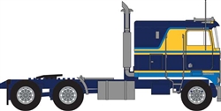 Trainworx 41056 N 1970s Kenworth K100 Potomac Tractor w/VIT Flat-Top Sleeper Cab Assembled Blue, Yellow