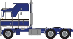 Trainworx 41062 N 1970s Kenworth K100 Salem Tractor w/Aerodyne Sleeper Cab Assembled Blue White