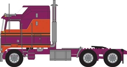 Trainworx 41063 N 1970s Kenworth K100 Salem Tractor w/Aerodyne Sleeper Cab Assembled Burgundy Orange