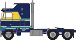 Trainworx 41066 N 1970s Kenworth K100 Potomac Tractor w/Aerodyne Sleeper Cab Assembled Blue Yellow