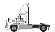 Trainworx 4259008 N Freightliner Cascadia Raised-Roof 2-Axle Semi Tractor YRC Freight 4