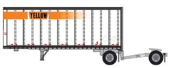 Trainworx 4288503 N 28' Pup Van Trailer with Converter Dolly Yellow 3