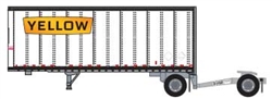 Trainworx 4288509 N 28' Pup Van Trailer with Converter Dolly Yellow 3