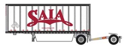 Trainworx 4289201 N 28' Pup Van Trailer with Converter Dolly Saia 1