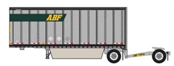 Trainworx 4289303 N 28' Pup Van Trailer with Converter Dolly Assembled ABF #3 Logo in Upper Front