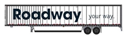 Trainworx 4538407 N Hyundai 53' Dry Van Semi Trailer with Skirts Assembled Roadway #4  "Your Way" Slogan