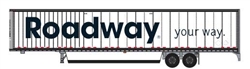 Trainworx 4538409 N Hyundai 53' Dry Van Semi Trailer with Skirts Roadway 3
