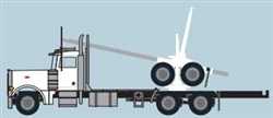 Trainworx 47982 N Peterbilt 379 Log Truck with Trailer Assembled White Black