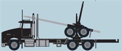 Trainworx 48081 N Kenworth T800 Log Truck with Trailer Assembled Black
