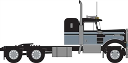 Trainworx 49031 N 1970s Kenworth W900 Seminole Tractor w/36" Sleeper Cab Assembled Black Gray