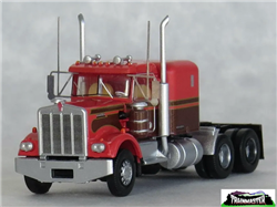 Trainworx 49043 N 1970s Kenworth W900 Seminole Tractor w/60" VIT Sleeper Cab Assembled Orange Brown