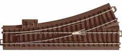 Trix 62611 HO C-Track Left Turnout 7-13/32" 24.3-Degree