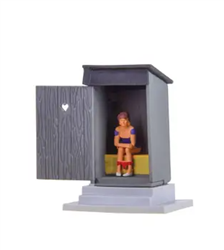 Viessmann 1500 HO Outhouse w/Animated Opening Door Assembled 14-16 Volt AC or DC
