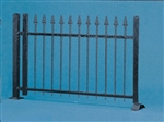 Vollmer 45007 HO Iron Fence Black Approximately Length: 74-3/4"