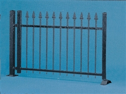 Vollmer 45007 HO Iron Fence Black Approximately Length: 74-3/4"