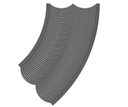 Vollmer 48245 HO Weathered Cobblestone Street 45 Degree Curve 4-3/4" Radius 7-7/8 x 7-7/8"