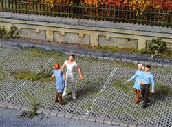 Vollmer 48250 HO Street Curb w/Inset Parking Space Stone Art