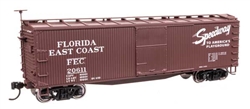 Walthers 91040180 HO 40' Double Sheathed Wood Boxcar Florida East Coast #20620