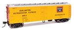 Walthers 41305 HO 40' Wood Reefer with Steel ends Chicago Burlington & Quincy #74504