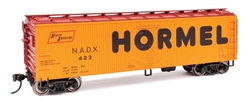 Walthers 41310 HO 40' Wood Reefer with Steel ends Hormel NADX #430