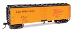 Walthers 41313 HO 40' Wood Reefer with Steel ends Libby LMLX #1587