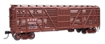 Walthers 41502 HO 40' Wood Stock Car with Dreadnaught ends Santa Fe #25844