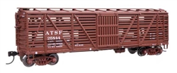 Walthers 41502 HO 40' Wood Stock Car with Dreadnaught ends Santa Fe #25844
