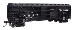 Walthers 41511 HO 40' Wood Stock Car with Dreadnaught ends Denver & Rio Grande Western #36414D