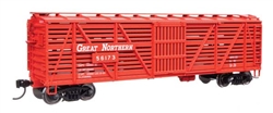Walthers 41514 HO 40' Wood Stock Car with Dreadnaught ends Great Northern #56173