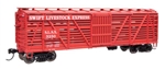 Walthers 41517 HO 40' Wood Stock Car with Dreadnaught ends Swift #3250