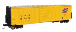 Walthers 91046030 HO 50' ACF Exterior Post Dreadnaught End Plate B Boxcar Chicago & North Western #155132