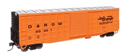 Walthers 91046711 HO 50' Waffle Side Boxcar Denver & Rio Grande Western #65303