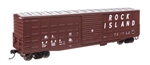 Walthers 91046716 HO 50' Waffle Side Boxcar Rock Island #62523 Pullman-Standard Door
