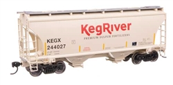 Walthers 49316 HO 39' Trinity 3281 2-Bay Covered Hopper Keg River #244197