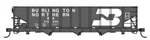 Walthers 56707 HO 70-Ton AAR 3-Bay Open Hopper Burlington Northern #516989