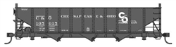 Walthers 56711 HO 70-Ton AAR 3-Bay Open Hopper Chesapeake & Ohio #105198
