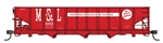 Walthers 56716 HO 70-Ton AAR 3-Bay Open Hopper Minneapolis & St. Louis #66988