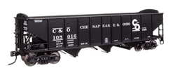 Walthers 56740 HO 70-Ton AAR 3-Bay Open Hopper Chesapeake & Ohio #105250