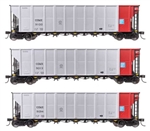 Walthers 56873 HO 50' RD-4 Hopper 3-Pack Commonwelath Edison COMX #9013 9094 9100