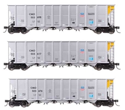 Walthers 56880 HO 50' RD-4 Hopper 3-Pack Union Pacific CMO #503631 503769 503698