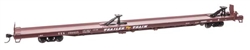 Walthers 5733 HO 89' Channel Side Flatcar Trailer-Train #150115 1960s Brown 40' Trailer Service