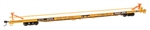 Walthers 5742 HO 89' Channel Side Flatcar Trailer-Train KTTX #154003 Yellow Black Twin 45'