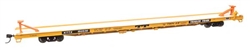 Walthers 5742 HO 89' Channel Side Flatcar Trailer-Train KTTX #154003 Yellow Black Twin 45'